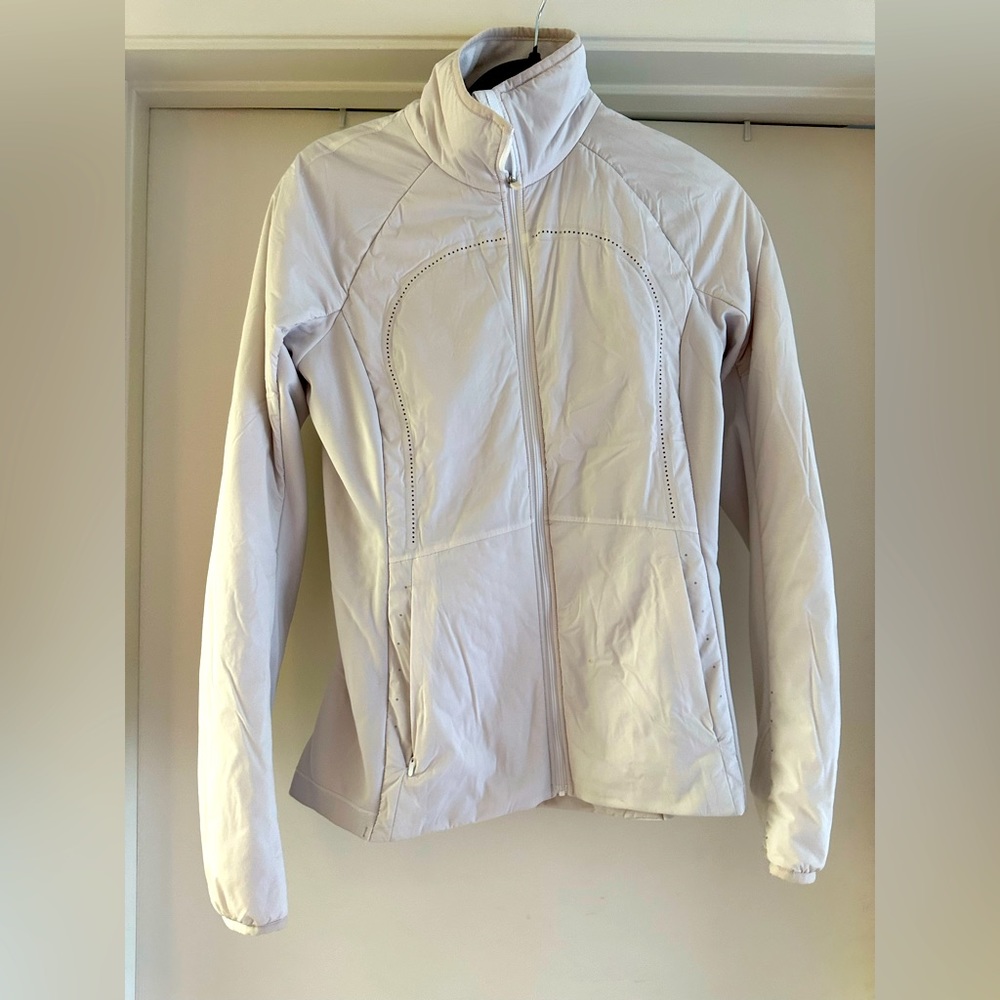 Lulu Lemon off-white athletic jacket.